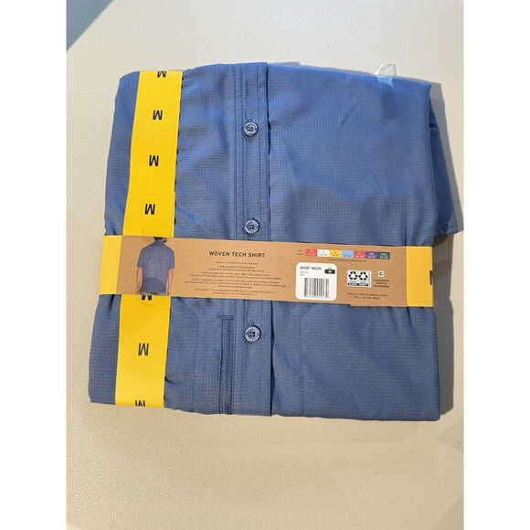 New Eddie Bauer Blue Casual Button Down Shirt Relaxed Fit UPF 50 Men Size M - Picture 10 of 10